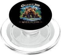 Grizzly 399 Bear Lovers Queen of The Tetons National Park PopSockets PopGrip pour MagSafe