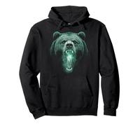 Grizzly Bear Camp de randonnée Ours Brun en colère Vintage Sweat à Capuche
