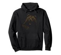 Grizzly Bear Camp de randonnée Ours Brun en colère Vintage Sweat à Capuche