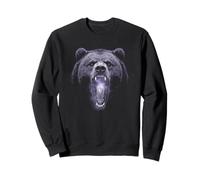 Grizzly Bear Camp de randonnée Ours Brun en colère Vintage Sweatshirt