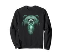 Grizzly Bear Camp de randonnée Ours Brun en colère Vintage Sweatshirt