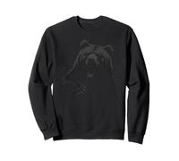 Grizzly Bear Camp de randonnée Ours Brun en colère Vintage Sweatshirt
