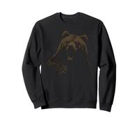 Grizzly Bear Camp de randonnée Ours Brun en colère Vintage Sweatshirt