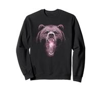Grizzly Bear Camp de randonnée Ours Brun en colère Vintage Sweatshirt