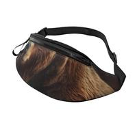 Grizzly Bear Sac banane personnalisé, léger et polyvalent pour les aventures quotidiennes et en plein air, Noir , Taille unique, Sac à dos décontracté