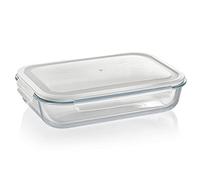 Grizzly Boîte Alimentaire en Verre Hermétiques avec Couvercles - Boîtes Conservation Sans BPA (1 x 3600 ml, Rectangulaire)