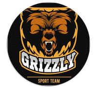 Grizzly Logo 1000 Pièces Puzzles Convient Aux Adultes Aux Enfants Dope Puzzle Rond Décompression Et Cadeau Jeu Cadeau Unique Puzzle Bricolage pour Décoration D’intérieur 1000pcs (67.5x67.5cm)