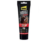 UHU Grizzly Power - Colle De Fixation Et Montage Ultra Forte - Tous Matériaux & Surfaces Intérieures - Prise Initiale Très Élevée - Sans Solvants - Blanche - Tube 250 g