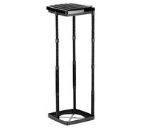 Grizzly Porte-sac, 1x porte sac poubelle avec couvercle noir, système enfichable réglable en hauteur avec anneau de serrage, pour sacs poubelles de différentes tailles de 25-120 litres