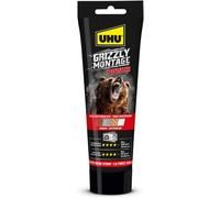 Grizzly Power-Colle de fixation et montage rapide,ultra forte,prise initiale très élevée,sans solvants,blanche,tube 250g