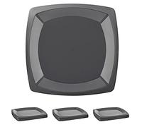 Grizzly Set de vaisselle plastique reutilisable I Set de 30 assiettes plates I Résistant au lave-vaisselle I Incassable I Stable I 100% recyclable I assiette camping Aanthracite