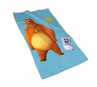 Grizzy and The Lemmings Tabodi Serviette de Bain absorbante Serviette de Bain Douce Serviette de Spa pour Salle de Bain, hôtel, Salle de Sport Nettoyage du Visage et Maison 27,5 x 15,7 cm