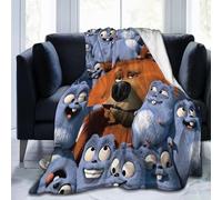 Grizzy Comedy and The Adventure Lemmings Couverture en peluche douce et confortable, légère et chaude pour décoration de fête pour lit ou canapé - 203,2 x 152,4 cm