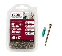 GRK Lot de 110 vis à bois R4 multi-usages à tête bombée Star Drive 103099#22,9 x 5,1 cm