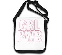 GRL PWR Girl Power 3D Line Art Sac à bandoulière Blanc