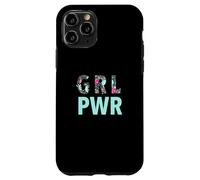 GRL PWR Power Girl Empowerment Cute Floral Pattern Artwork Coque pour iPhone 11 Pro
