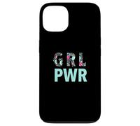 GRL PWR Power Girl Empowerment Cute Floral Pattern Artwork Coque pour iPhone 13