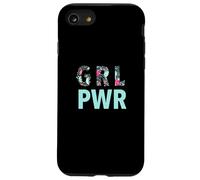 GRL PWR Power Girl Empowerment Cute Floral Pattern Artwork Coque pour iPhone SE (2020) / 7/8