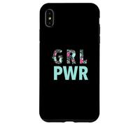 GRL PWR Power Girl Empowerment Cute Floral Pattern Artwork Coque pour iPhone XS Max