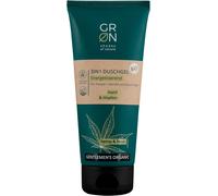 Grn[Green] Cosmétiques Bio 3 En 1 Nettoyant Pour Le Corps Énergisant - Chanvre Biologique Et Houblon Biologique - Pour Les Peaux Exigeantes, 200 Ml