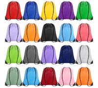 Grneric Sac à dos à cordon en vrac avec cordon de serrage pour sport, voyage, plage, natation, multicolore, 16.5" x 13.3", Sac à dos à cordon pour gym sport