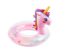 GROBRO7 Flotteur de piscine gonflable Licorne - Rose dégradé avec paillettes - Jouet géant de piscine pour bébé - Bouée de natation pour enfants - Été - Plage - Décoration de fête (3 à 8 ans)