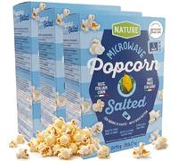 Grocer Planet - Popcorn Salé au micro-ondes - 810g (9 sachets de 90g) | Au Beurre de Karité | Sans Gluten | Riche en Fibres | 100% Maïs Italien | Prêt en quelques minutes | Facile à préparer