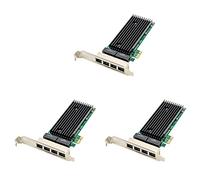 GROCKSTR 3X PCI-E 4 Ports RJ45 Serveur 1X PCIe X1 82576 10/100/1000Mbps LAN Port Server Gigabit Carte Réseau