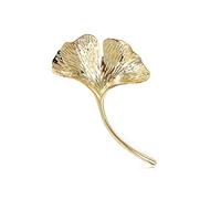GROCKSTR Broches éLéGantes en Feuille de Ginkgo pour Femmes Broches de Fleurs de FêTe de Mariage Pin Fashion Bijouterie B