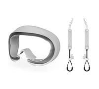 GROCKSTR Sangles de PoignéE VR pour Pico 4 VR Gaming Headset Controller Belts Light Leaking Facial Pad VR Accessories-Gris Clair
