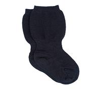 Grödo, Chaussettes pour bébé fille et garçon en 100 % laine vierge biologique, Marine, 3-9 mois