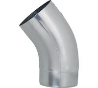 Grömo 62020 Fallrohrbogen Tuyau de Descente coudé en Zinc Titane avec raccord Rond DN100/40°, argenté