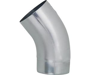 Grömo 62020 Fallrohrbogen Tuyau de Descente coudé en Zinc Titane avec raccord Rond DN100/40°, argenté