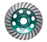 GRÖNE Meule Boisseau Turbo en Acier - ne Surchauffe Pas - Utilisation Universelle - Très Durable - Revêtement Diamant - 125x22,23 mm