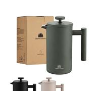 Groenenberg Cafetière à piston colorée | French Press avec filtres de rechange | 0,6 ou 1 litre | Cafetière a Piston en acier (inox) (Forest, 600 ml)
