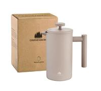 Groenenberg Cafetière à Piston Earth | French Press avec filtres de rechange | 0,6 ou 1 litre (3 ou 5 tasses) | Cafetière a Piston en acier (inox) (600ml)