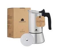 Groenenberg Cafetiere italienne 300ml | Cafetière italienne induction en acier inox avec filtre réducteur I Moka pour jusqu'à 4 tasses d'espresso