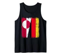 Groenland Allemagne Demi Drapeau Allemand du Groenland Débardeur