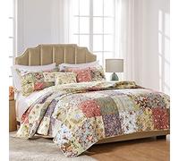 Groenland Home Blooming Prairie Twin Lit avec Bonus de, Coton, Multicolore, Queen Size