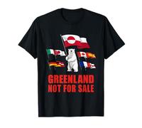 Groenland n'est Pas à Vendre Groenlanders Pays Drapeaux Ours T-Shirt