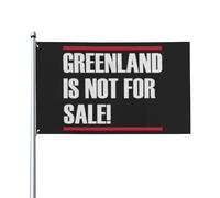 Groenland Non À Vendre Drapeaux Décoratif Colorée Drapeaux De Jardin Durable Drapeau De Jardin Décoration Pour Balcon Extérieure Pelouse 90X152Cm
