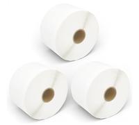 GROF Lot de 3 rouleaux d'étiquettes thermiques effaçables - 57 mm x 32 mm - 1500 étiquettes compatibles avec Zebra et autres imprimantes [3 rouleaux/4500 étiquettes]