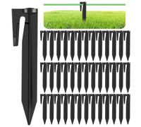 GROFIS 200 Pièces Piquet Fil Robot Tondeuse, Piquets de Fixation en Plastique Robuste, Crochet Accessoires pour Câbles Périphériques Tondeuse Robot, Compatible Husqvarna Gardena Worx Bosch