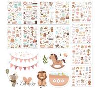 GROFIS 316 Pièces Stickers pour Album Bébé, Autocollants de Baby Vintage, Stickers Scrapbooking Anniversaire pour Décoration Album Photo Livre d'or Anniversaire, Autocollants Faire Part