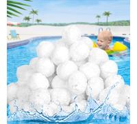 GROFIS Balle Filtrante Piscine, 1300g Boule Filtrante Pompe Piscine Remplace 45kg Sable de Filtration, Réutilisable Pool Filter Ball avec Filet à Linge, Filtration Piscine pour Systèmes de Filtration
