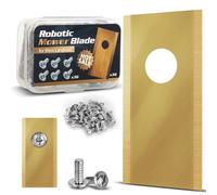 GROFIS Lot de 36 Lame Robot Tondeuse, Lames de Rechange en Acier Inoxydable et Titane avec Vis, Accessoires pour Tondeuses à Gazon Robot de Jardin, Compatible avec Worx Landxcape Einhell