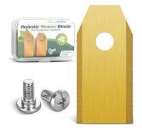 GROFIS Lot de 36 Lame Robot Tondeuse, Lames de Rechange en Acier Inoxydable et Titane avec Vis, Accessoires pour Tondeuses à Gazon Robot Compatible avec Husqvarna Automower, Gardena, Yard Force