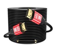 grofyllaa 4K câble Hdmi 25M, câble Hdmi 2.0 haute vitesse 4K@60Hz 2K@120Hz, connecteur plaqué or 3D ARC HDCP 2.2 et 2.3 pour HDTV/Blu Ray lecture/projecteurs/ordinateurs portables /PS4/PS5 (Rouge)