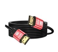 grofyllaa 4K câble Hdmi 7M, câble Hdmi 2.0 haute vitesse 4K@60Hz 2K@120Hz, connecteur plaqué or 3D ARC HDCP 2.2 et 2.3 pour HDTV/Blu Ray lecture/projecteurs/ordinateurs portables /PS4/PS5 (Rouge)