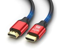 grofyllaa 8K câble Hdmi 2M, câble Hdmi 2.1 haute vitesse 8K@60Hz 4K@120Hz, connecteur plaqué or 3D eARC HDCP 2.2 et 2.3 pour HDTV/Blu Ray lecture/projecteurs/ordinateurs portables /PS4/PS5 (Rouge)